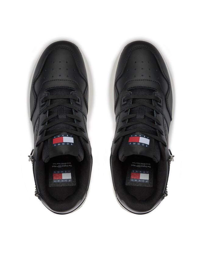 Tommy Jeans Αθλητικά Tommy Jeans Tjw Retro Basket Flatform Charm EN0EN02421 Μαύρο