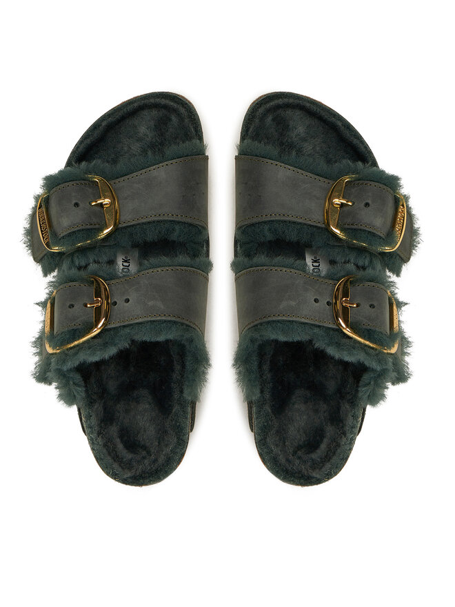 Birkenstock Pantoletten Birkenstock Arizona Bb Shearling Leoi 1028070 Grün