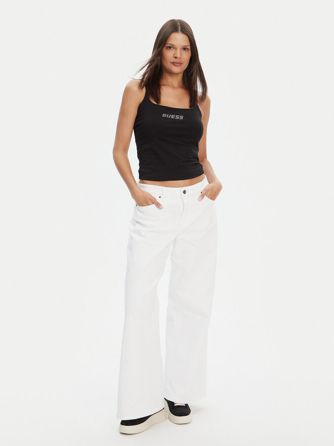 Guess Guess Τοπ V5GP22 J1314 Μαύρο Regular Fit