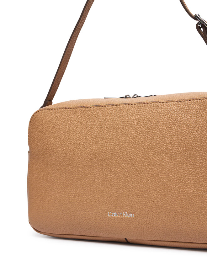 Calvin Klein Handtasche Calvin Klein Webbing 2X Strap Lg Camera Bag LV04F3642G Beige