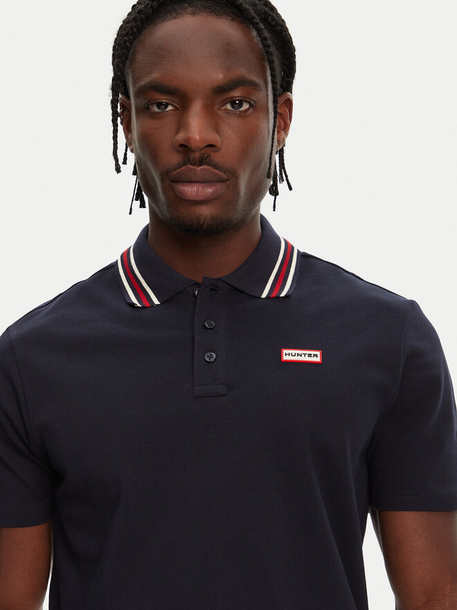 Hunter Hunter Polo majica Noris SS HARM0037242 Mornarsko modra Regular Fit