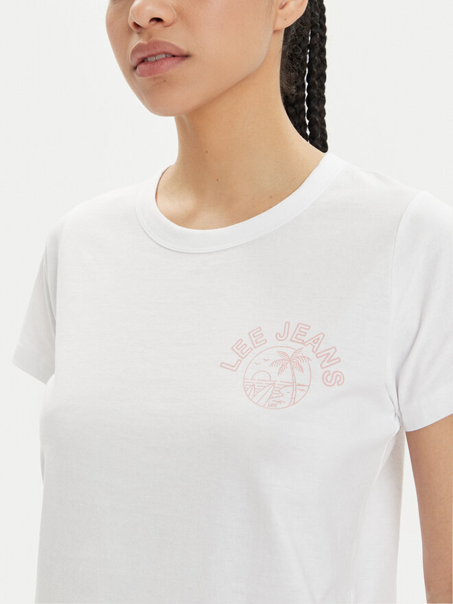 Lee Lee T-Shirt 112350224 Weiß Slim Fit