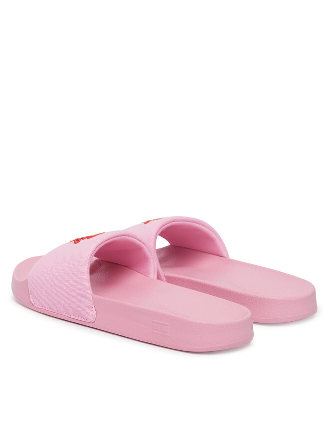 Tommy Hilfiger Pantoletten Tommy Hilfiger Th Script Pool Slide FW0FW09286 Rosa