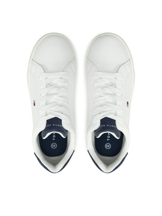 Tommy Hilfiger Sneakersy Tommy Hilfiger Low Cut Lace-Up Sneaker T3X9-33848-1355 S Biały