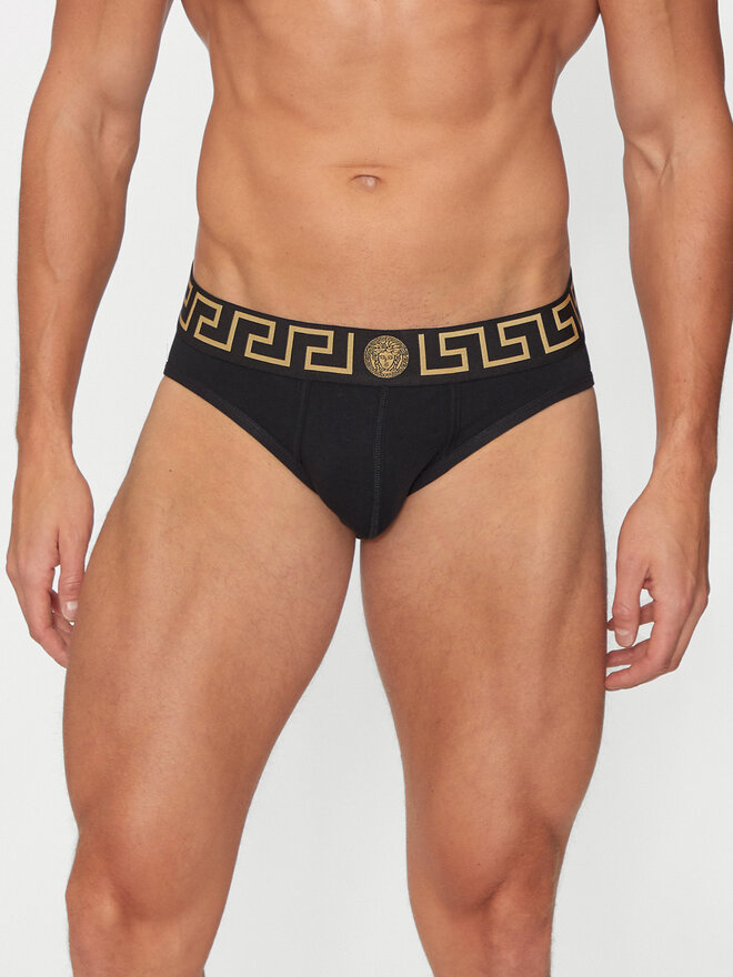 Versace Versace Набір з 3 пар сліпів AU10327 1A10011 Чорний