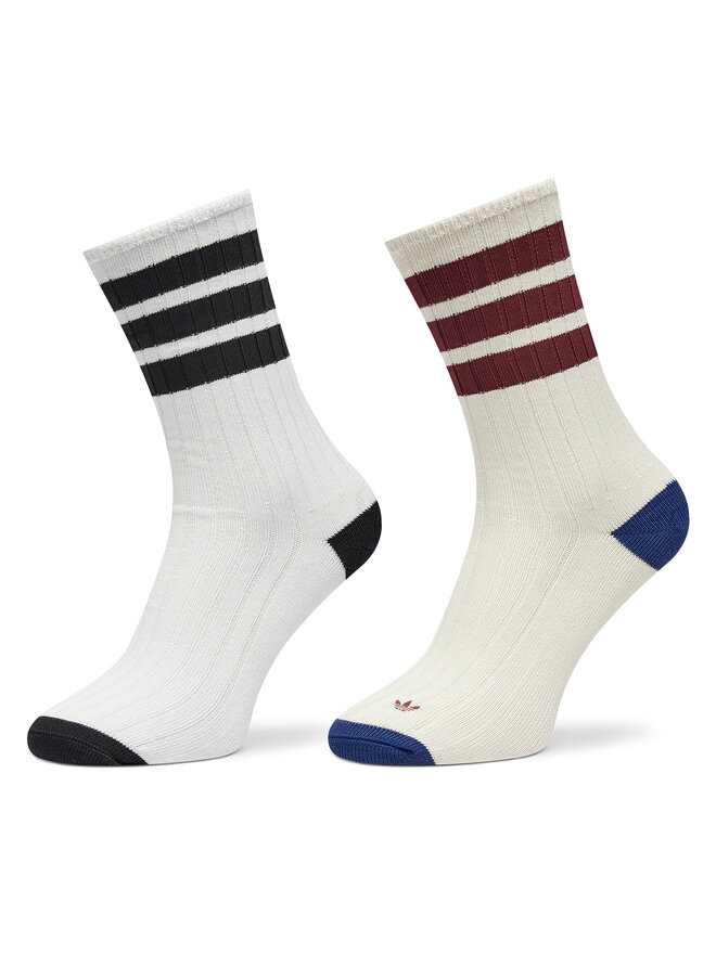 adidas Zestaw 2 par wysokich skarpet unisex adidas Premium Mid Crew IB9170 Kolorowy
