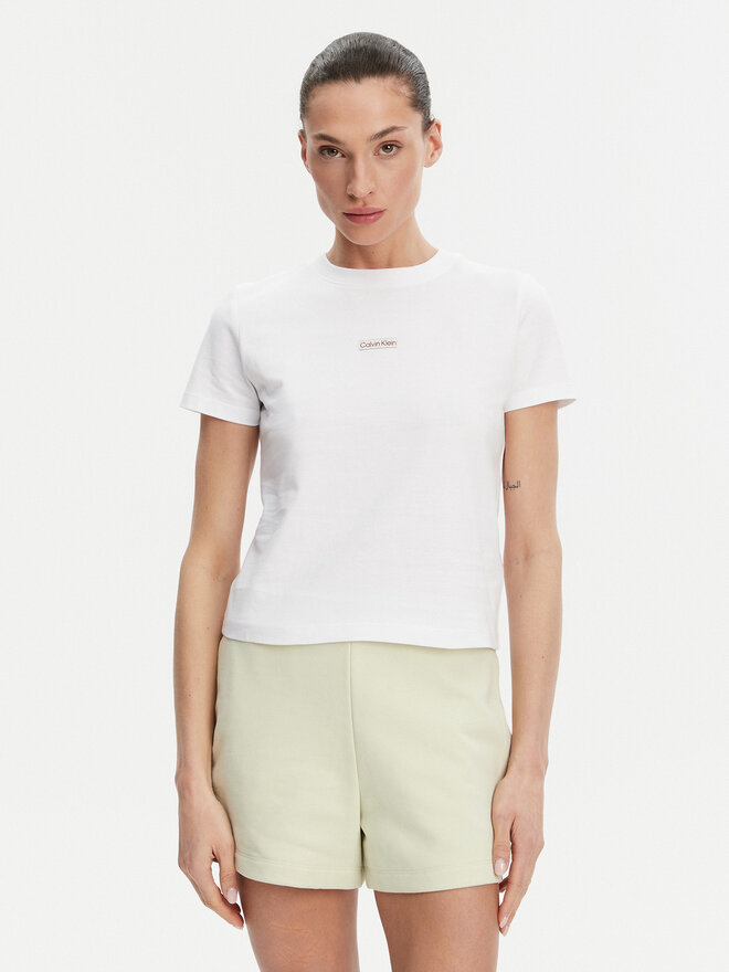 Calvin Klein Jeans Calvin Klein Jeans Camiseta Placed Institutional J20J225524 Blanco Slim Fit