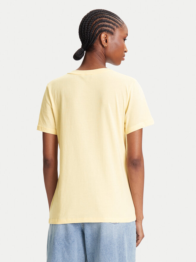 Tommy Hilfiger Tommy Hilfiger Camiseta WW0WW40276 Amarillo Regular Fit