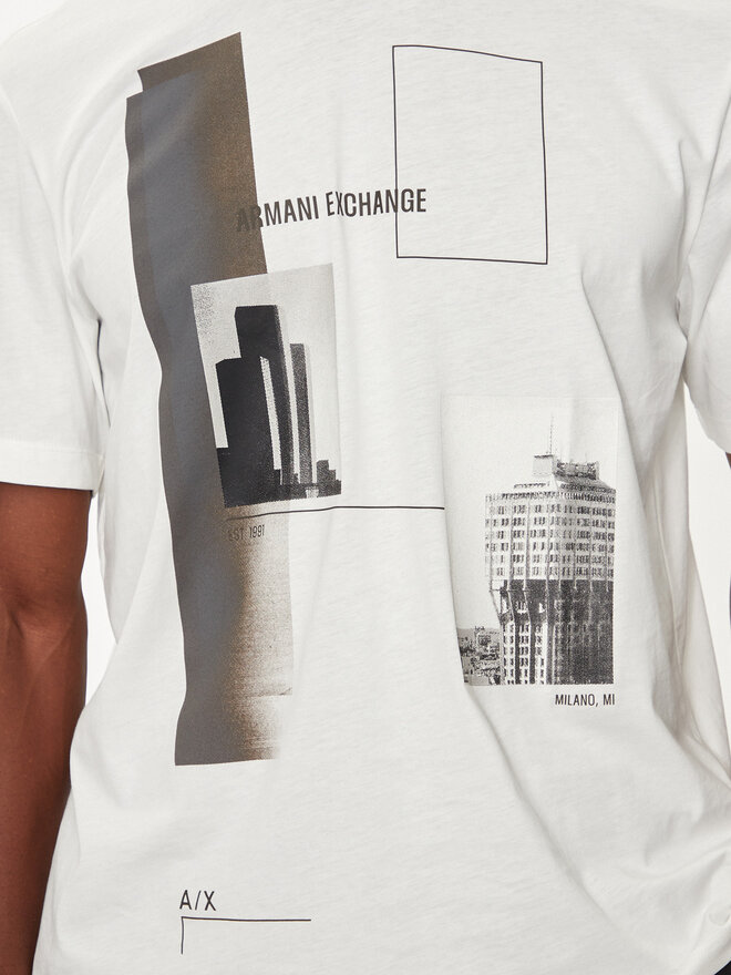 Armani Exchange Armani Exchange Camiseta 6DZTHZ ZJBYZ 61AK Blanco Regular Fit