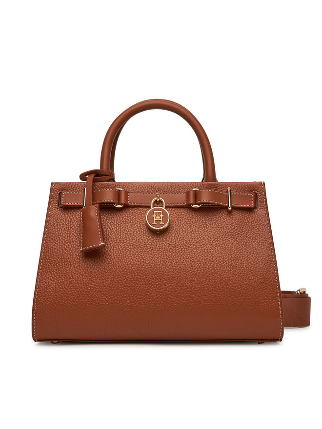 Tommy Hilfiger Táska Tommy Hilfiger American Icon Mini Tote Leather AW0AW17188 Barna
