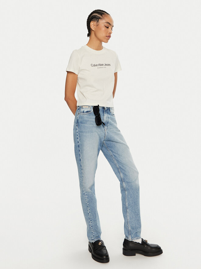 Calvin Klein Jeans Calvin Klein Jeans T-Shirt J20J224914 Écru Regular Fit