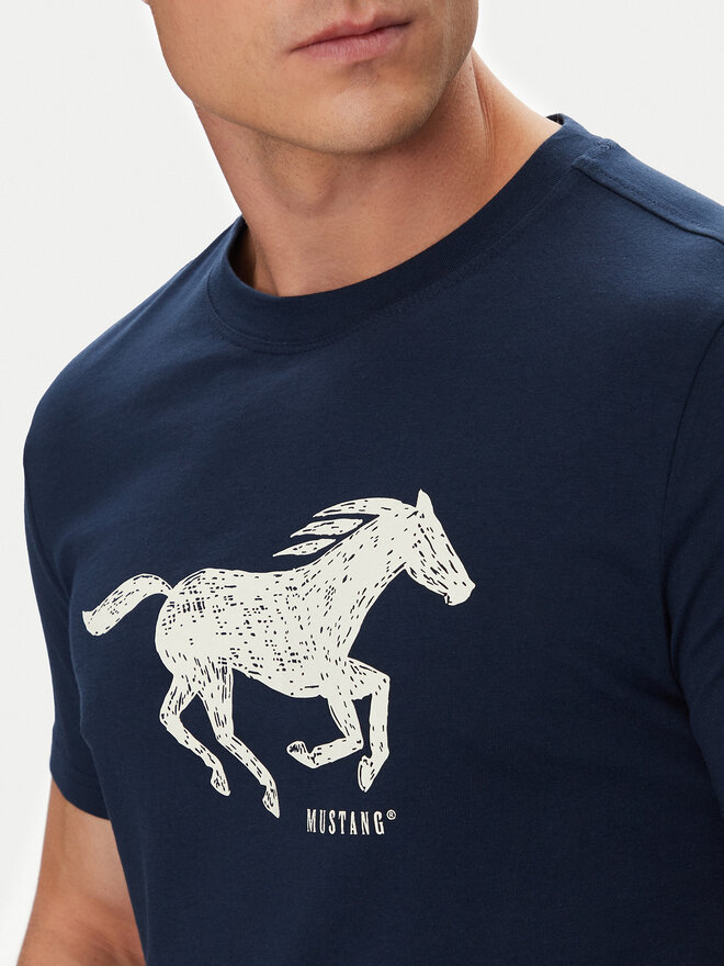 Mustang Mustang Majica Austin 1016483 Mornarsko modra Regular Fit