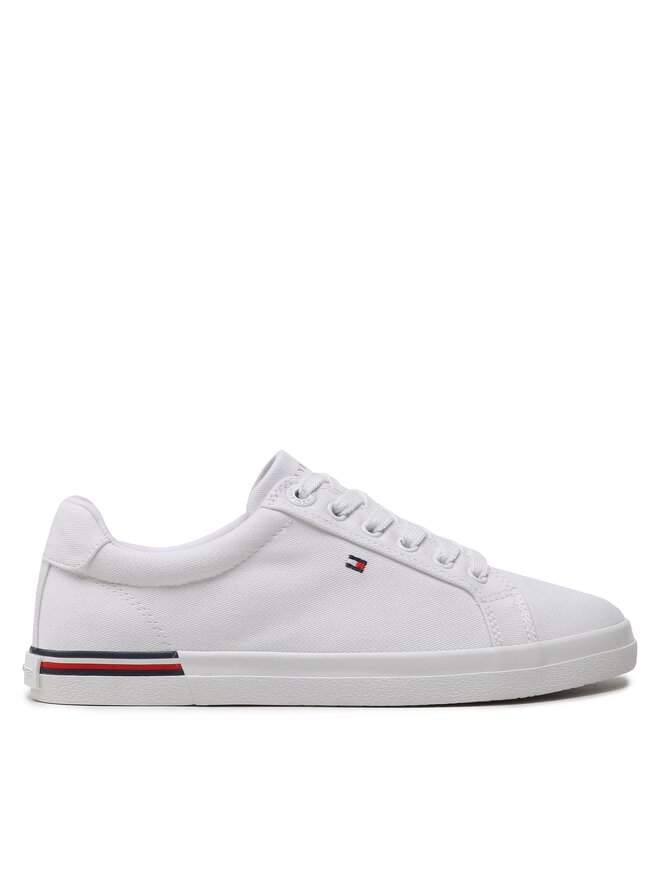 Tommy Hilfiger Πάνινα παπούτσια Tommy Hilfiger Essential Stripes Sneaker FW0FW06954 Λευκό