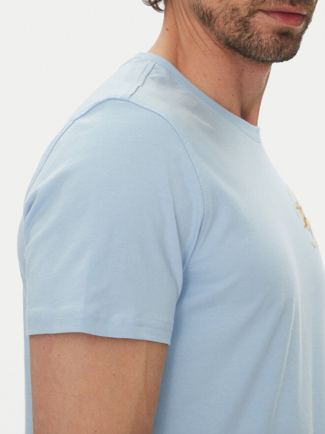 La Martina La Martina T-Shirt Vernie MAR009 JS206 Himmelblau Regular Fit
