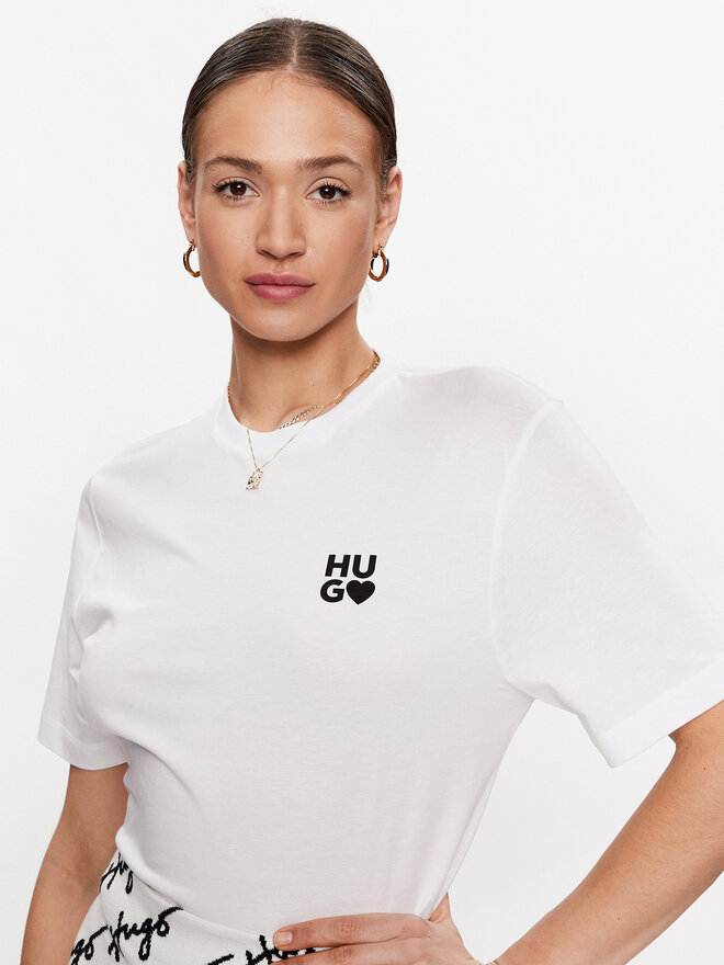 HUGO Hugo T-Shirt Dashire_4 50489198 Λευκό Regular Fit