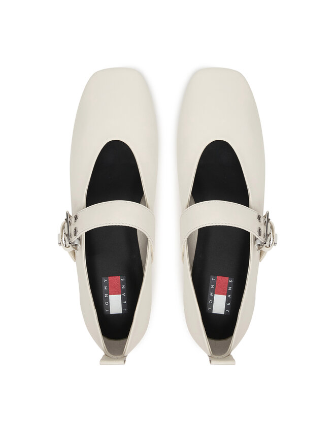 Tommy Jeans Ballerinas Tommy Jeans Tjw Ballerina Buckle EN0EN03019 Weiß