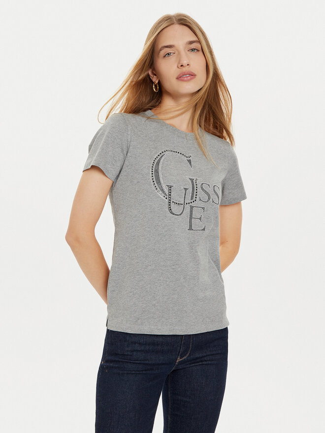 Guess Guess Marškinėliai W4BI16 I3Z14 Pilka Regular Fit