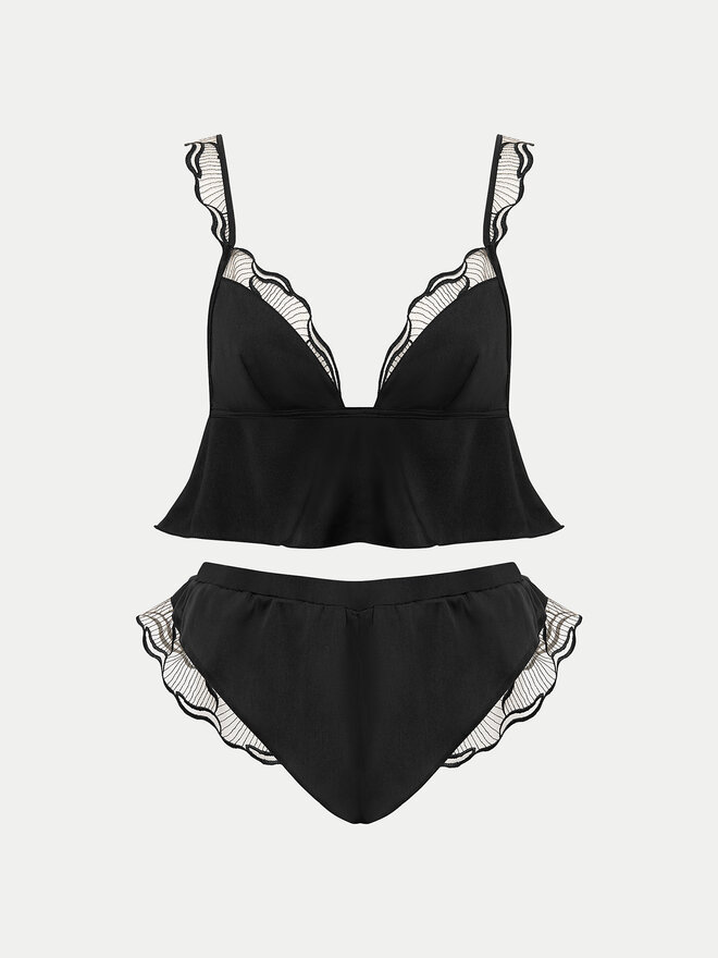 Bluebella Bluebella Πιτζάμα Marabel 42382 Μαύρο Basic Fit