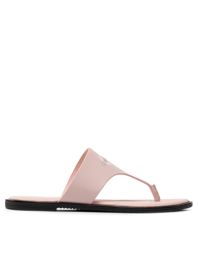 Calvin Klein Jeans В'єтнамки Calvin Klein Jeans Flat Sandal Toe Slide Lth YW0YW00538 Рожевий