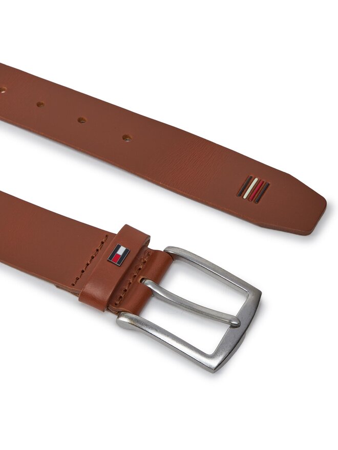 Tommy Hilfiger Cinturón para hombre Tommy Hilfiger Denton 3.5 Ext AM0AM12054 Marrón