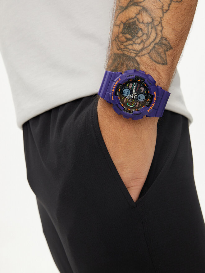 Uhr G Shock GA 140 6AER Violett eschuhe.at