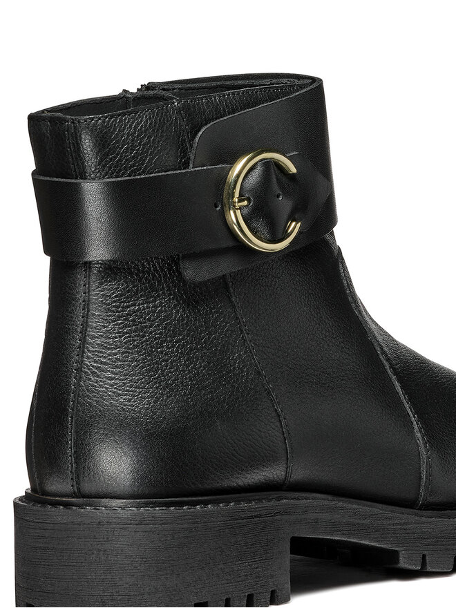 Geox Polokozačky Geox D Hoara D46FTB 04643 C9999 Černá