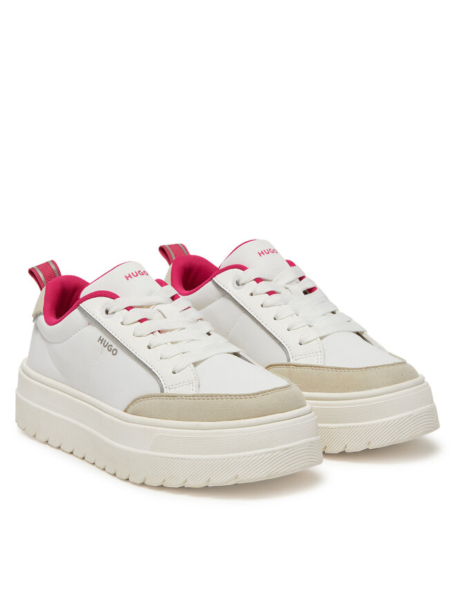 HUGO Sneakersy HUGO Lyssa Tenn 50536343 Biela