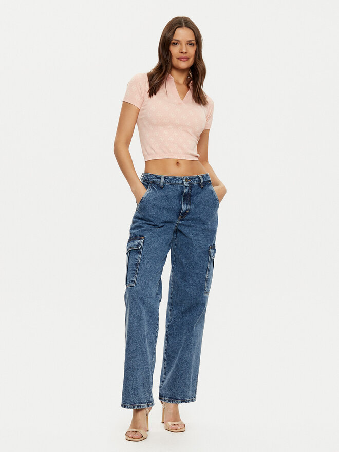 Guess Guess Pólóing V5RP03 Z3LF0 Rózsaszín Regular Fit