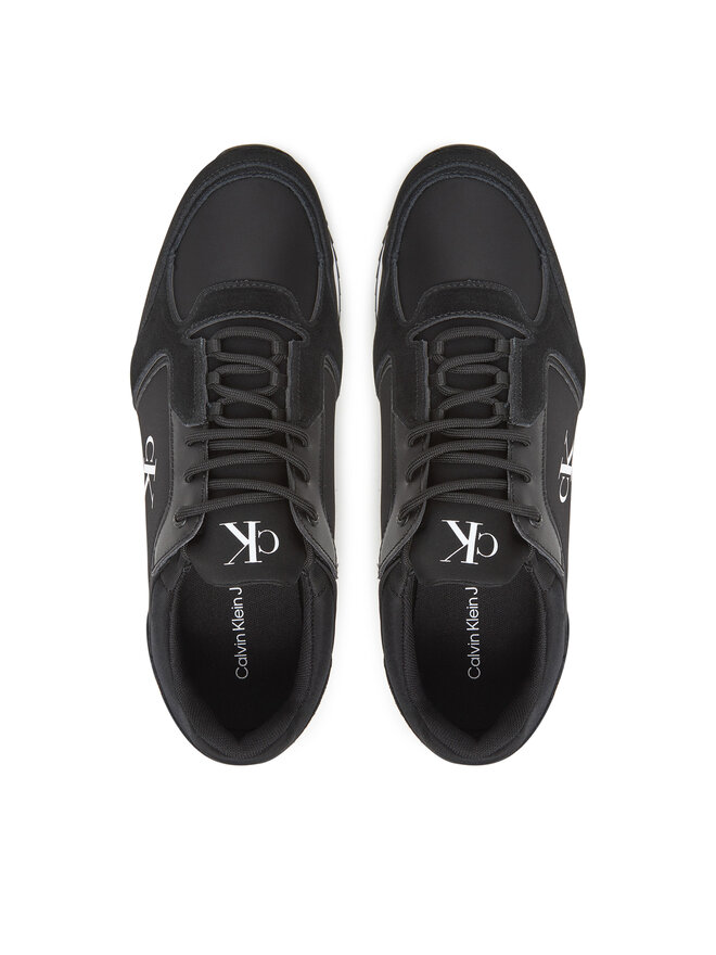 Calvin Klein Jeans Сникърси Calvin Klein Jeans Retro Runner Sock Lace Up Ny-Su YM0YM01326 Черен