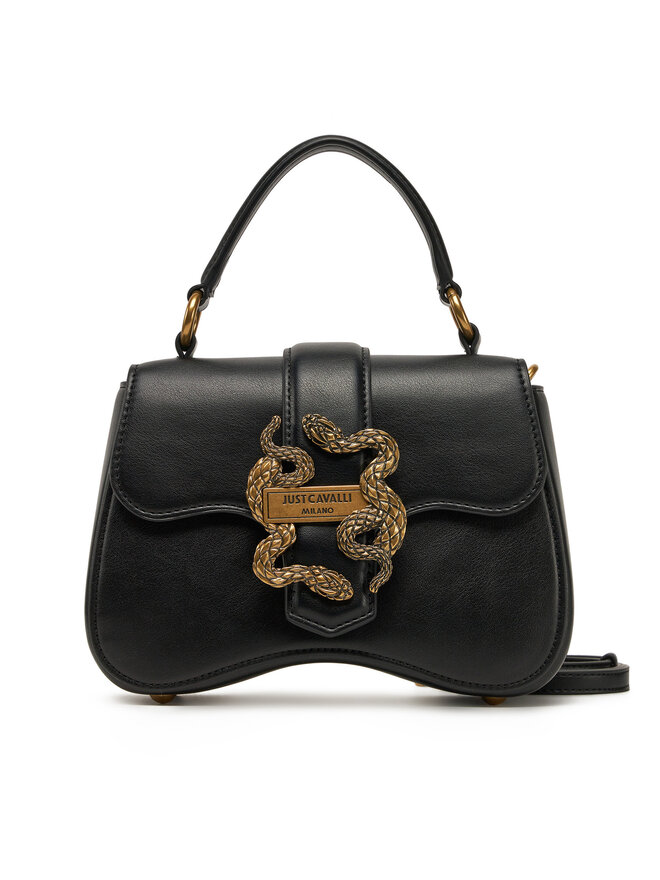 Torebka Just Cavalli Iconic Snakes 78RA4BA9 ZSA89 Czarny