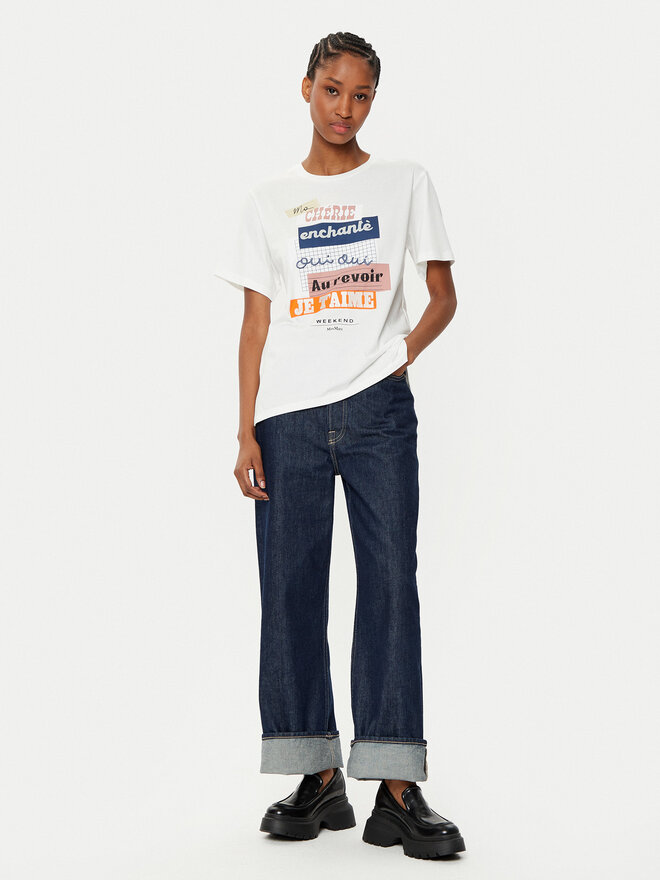 Weekend Max Mara Weekend Max Mara Camiseta Cabina 2515971041 Blanco Regular Fit