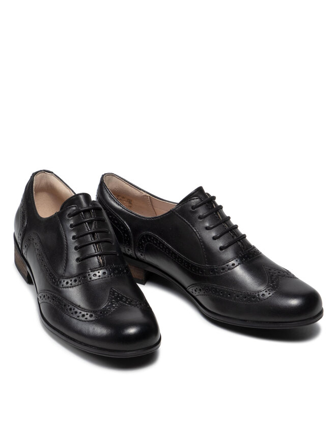 Clarks Оксфордки Clarks Hamble Oak 203467134 Черен