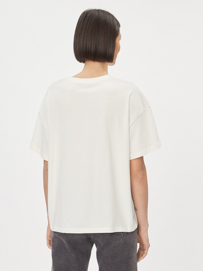 Wrangler Wrangler Camiseta Girlfriend 112343069 Blanco Loose Fit