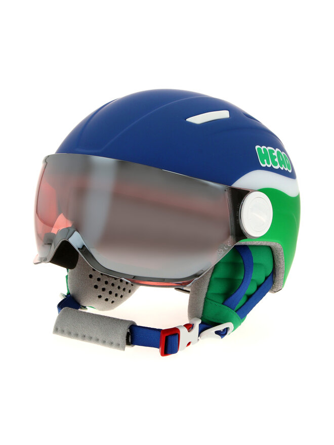 Head Kask narciarski Head Mojo Visor Blue/Green 328234 Niebieski