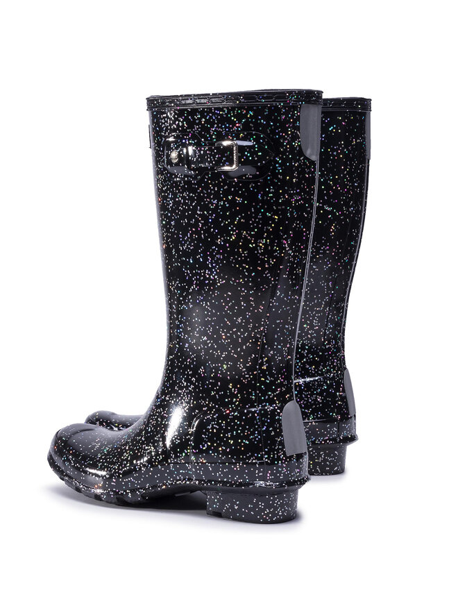 Hunter Holínky Hunter Org Kids Giant Glitter Boots JFT6075RGT Černá