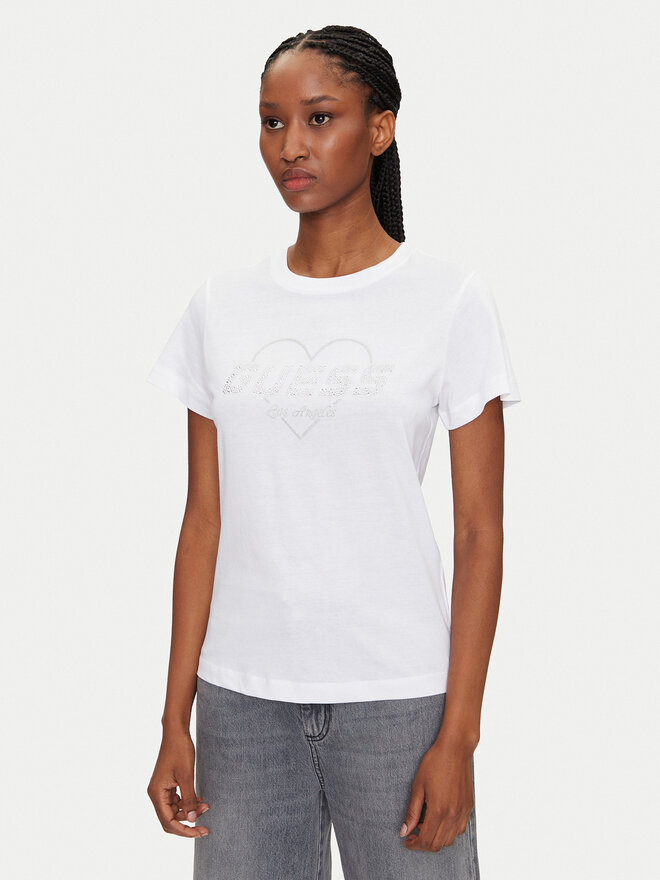 Guess Guess T-Shirt V5GI10 K9RM1 Λευκό Regular Fit
