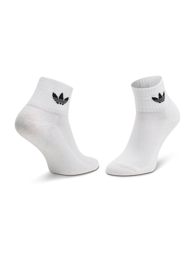 adidas Zestaw 3 par wysokich skarpet unisex adidas Mid-Cut Crew FT8529 Biały