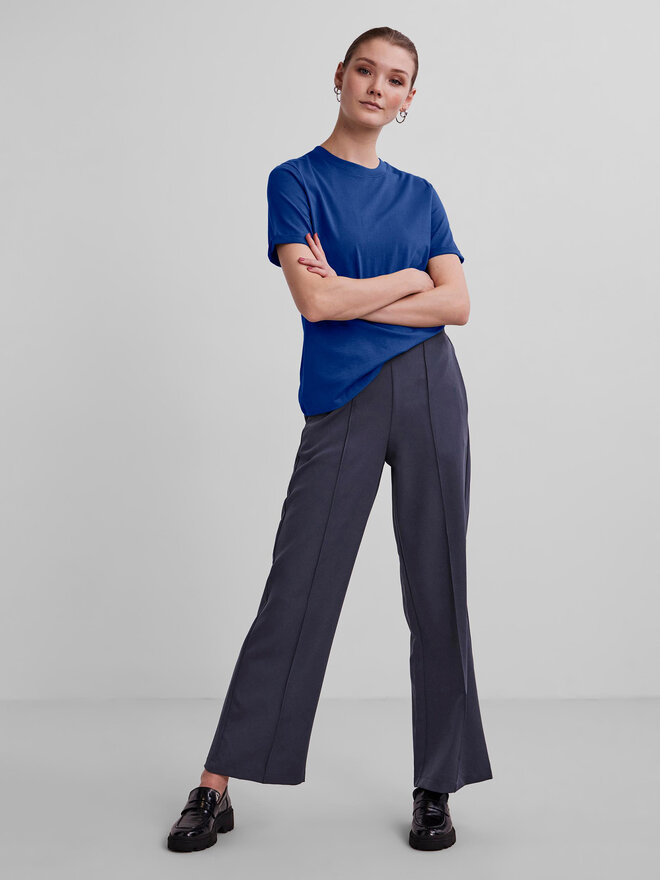 Pieces Pieces Marškinėliai Ria 17086970 Mėlyna Regular Fit