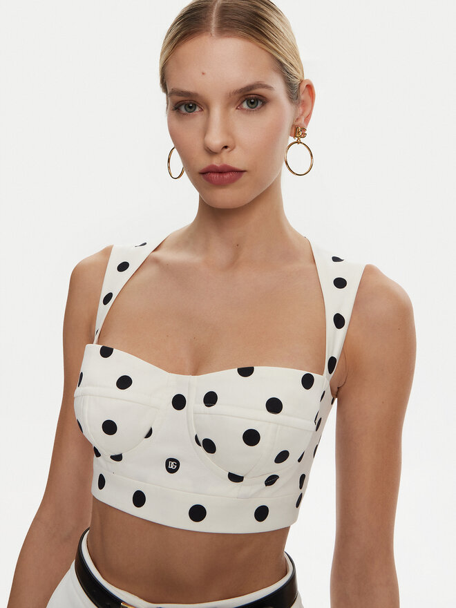 Dolce&Gabbana Dolce&Gabbana Топ F7AA7T FSFNM Білий Regular Fit