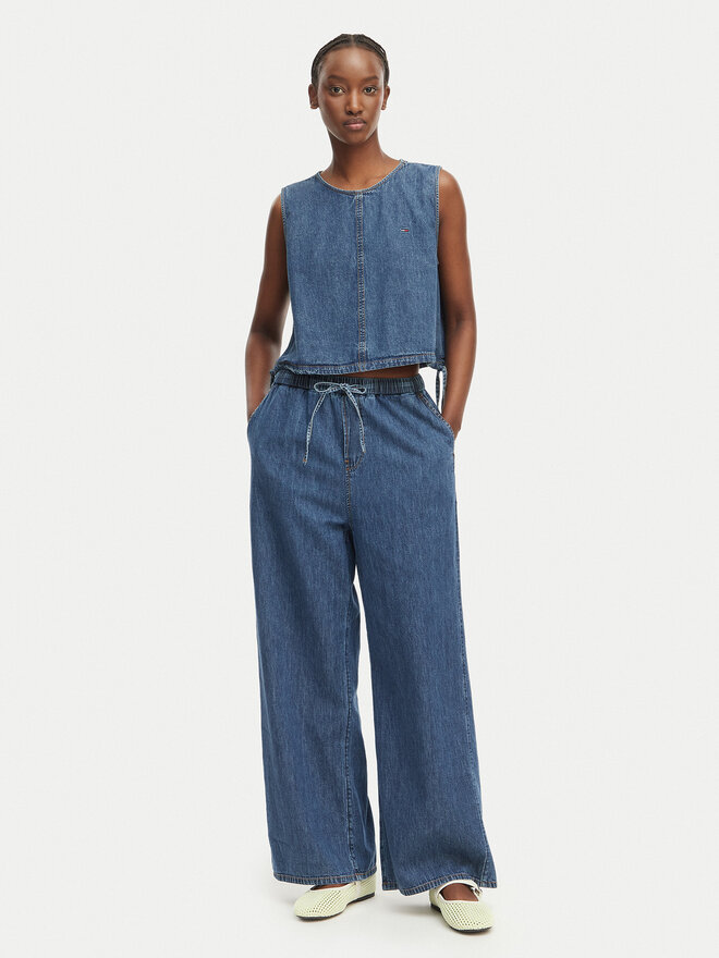 Tommy Jeans Tommy Jeans Top DW0DW22609 Blau Regular Fit