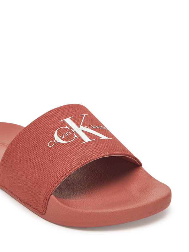 Calvin Klein Jeans Pantoletten Calvin Klein Jeans Slide Monogram Cv YM0YM01271 Korallenfarben