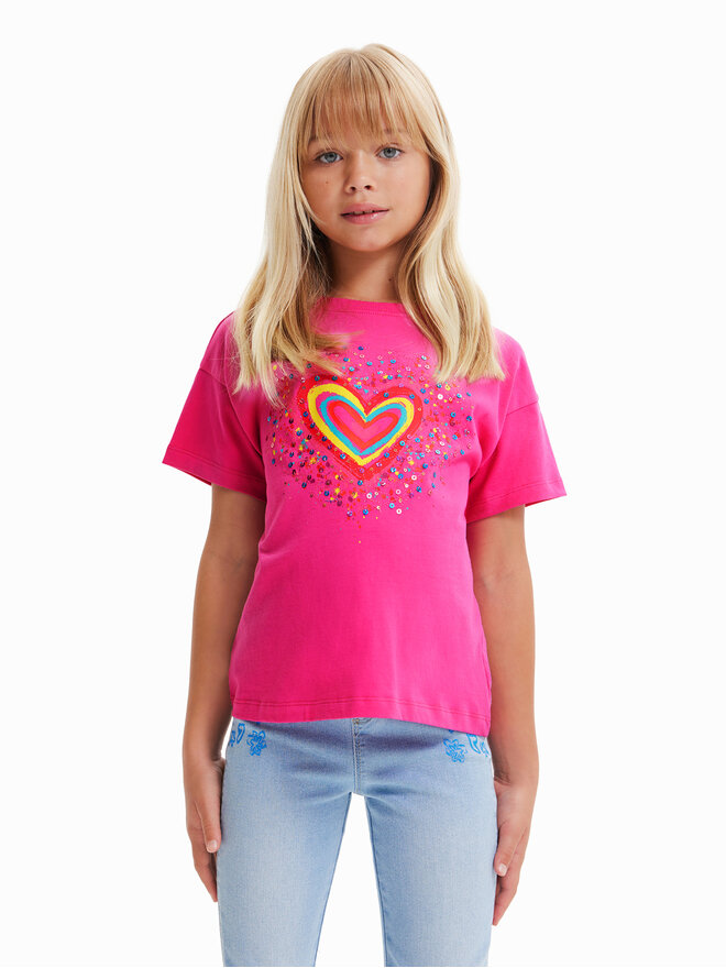 Desigual Desigual Camiseta 23SGTK20 Rosa Regular Fit