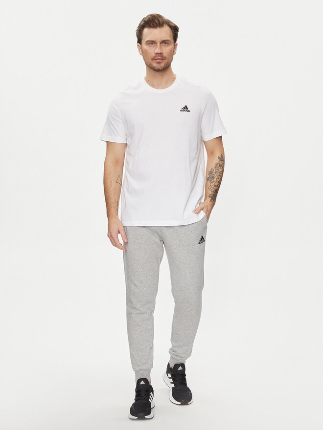 adidas adidas Marškinėliai Essentials Single Jersey Embroidered Small Logo T-Shirt IC9286 Balta Regular Fit