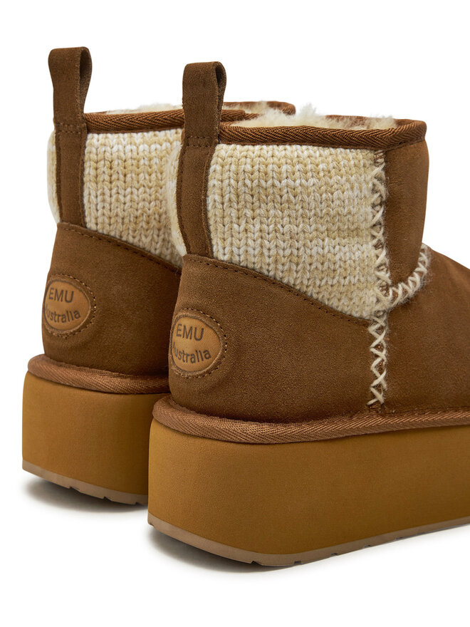 EMU Australia Μπότες Χιονιού EMU Australia Stinger Knit Flatform W13143 Μπεζ