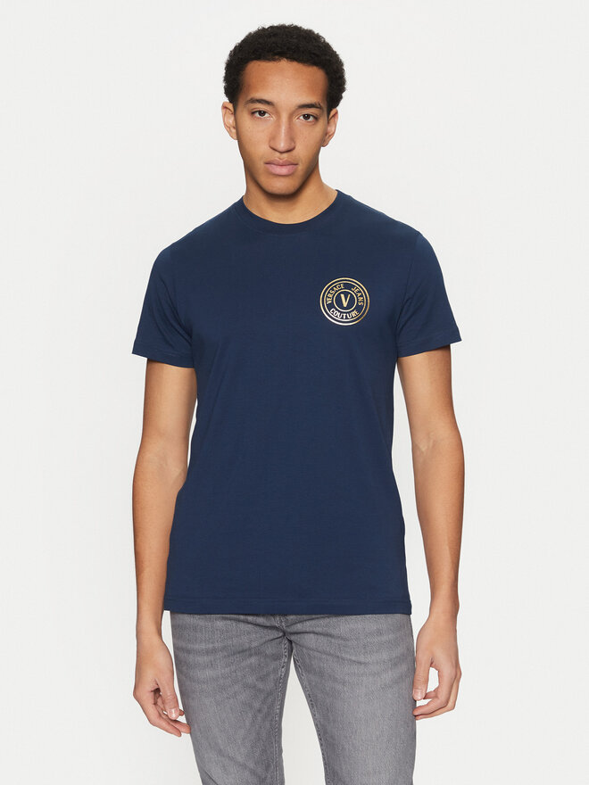 Versace Jeans Couture Versace Jeans Couture Póló 78GAHT00 Kék Regular Fit