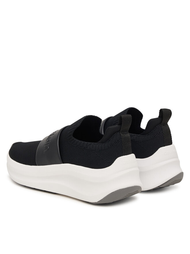 Calvin Klein Sneakers Calvin Klein Chunky Run Slipon Knit Logo Tape HW0HW03261 Schwarz