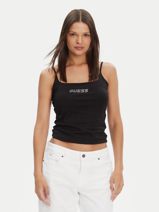 Guess Guess Τοπ V5GP22 J1314 Μαύρο Regular Fit