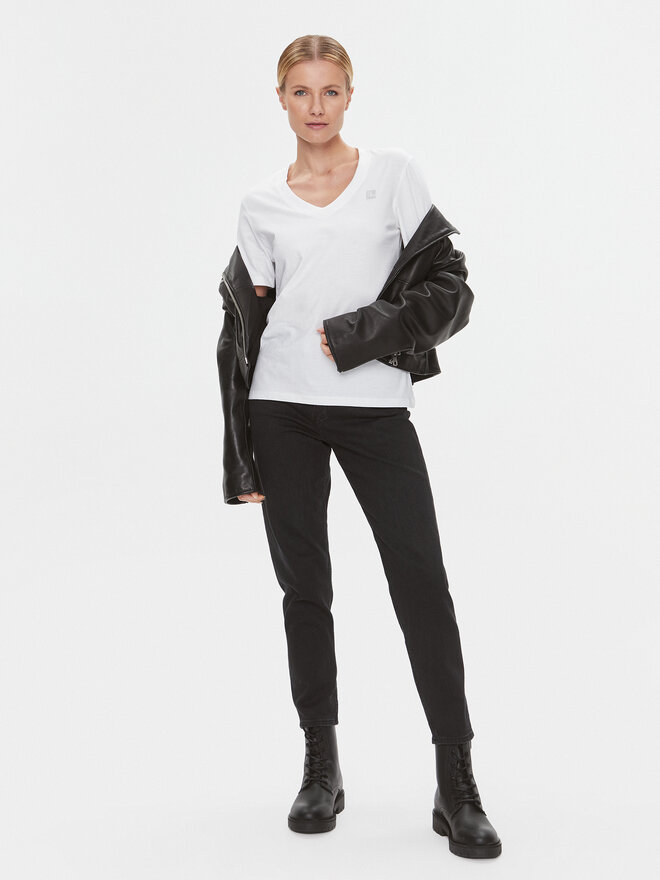 Calvin Klein Jeans Calvin Klein Jeans Majica Embro Badge J20J222560 Bela Regular Fit