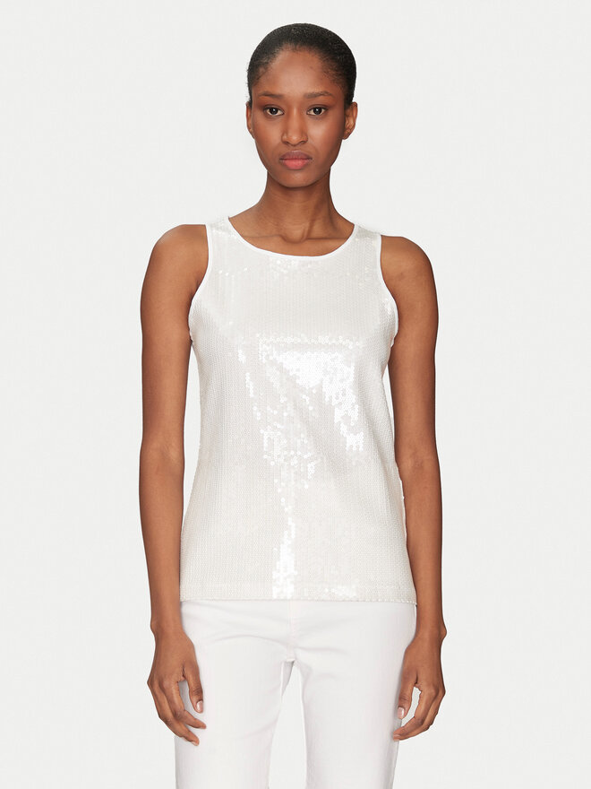 Marella Marella Top Terzo 2513941124 Blanco Slim Fit
