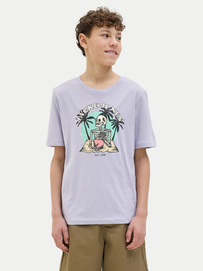 Jack&Jones Junior Jack&Jones Junior T-Shirt Elijah 12269825 Μωβ Regular Fit